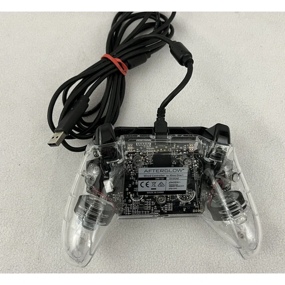 XBOX One 1‎ Afterglow Prismatic Wired Controller Clear Tested & Working
